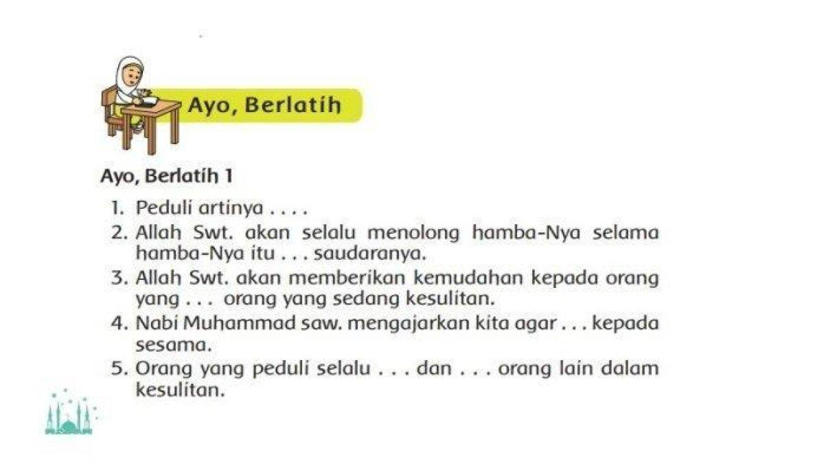 Kunci Jawaban PAI Kelas 3 SD Halaman 54 dan 55, Ayo Berlatih: Hidup Tenang Berperilaku Terpuji