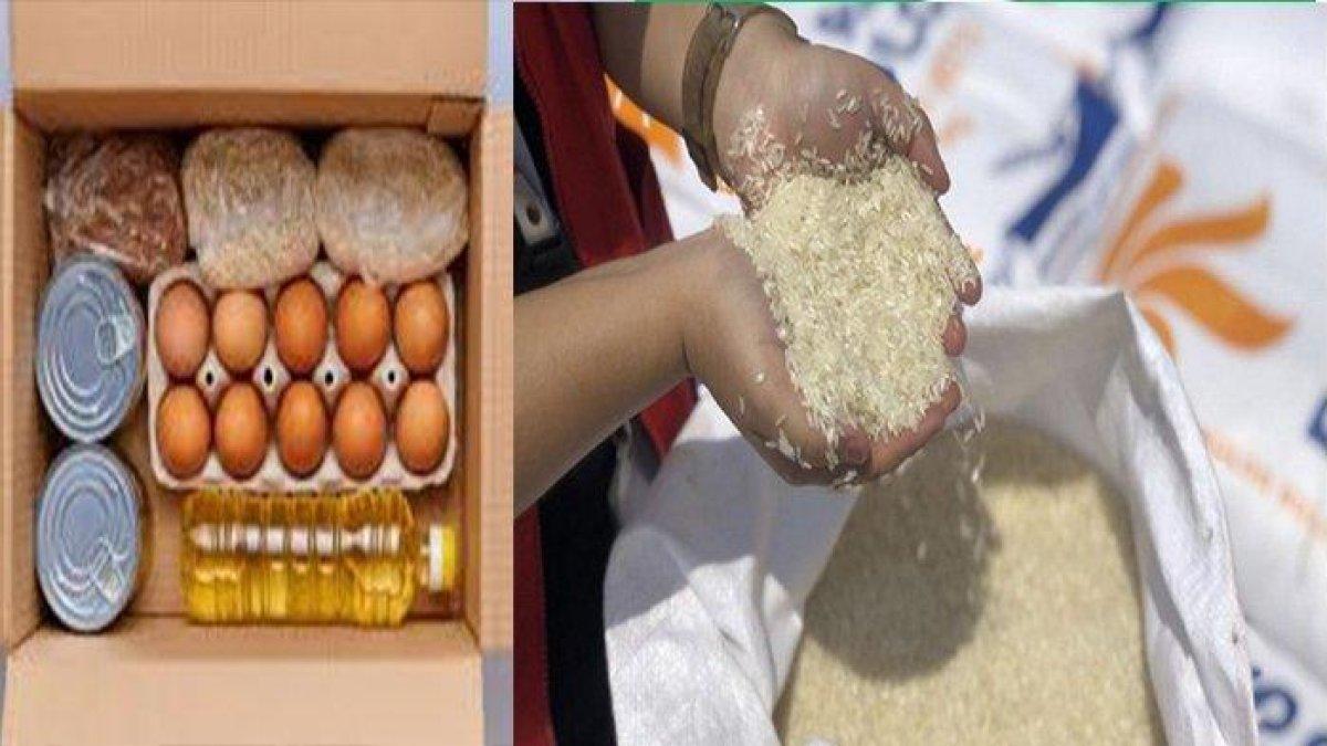 Ilustrasi Beras dan Telur Bansos pangan tahun 2023.