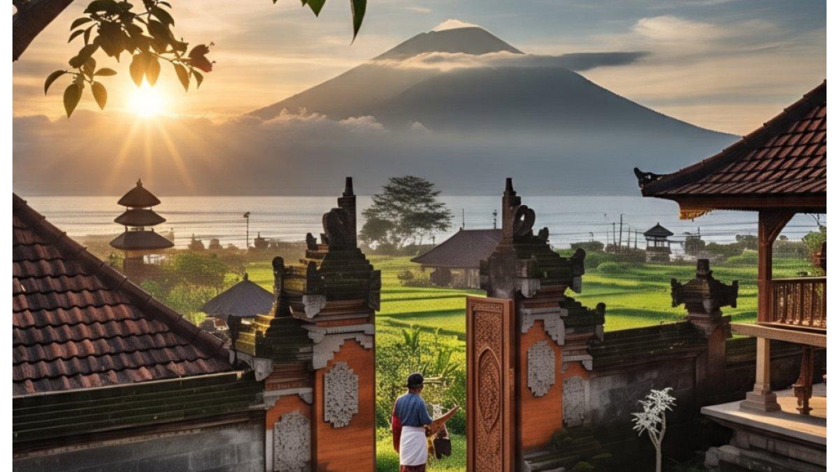 Ilustrasi suasana daerah di Bali