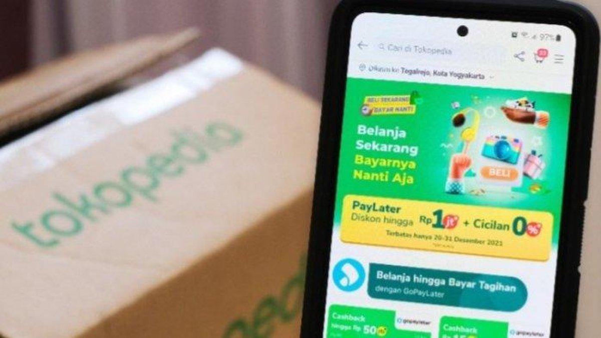 Ilustrasi aplikasi Tokopedia.