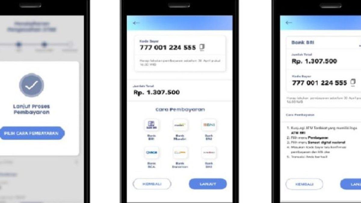 Ilustrasi bayar dan cek kendaraan online via aplikasi Signal.