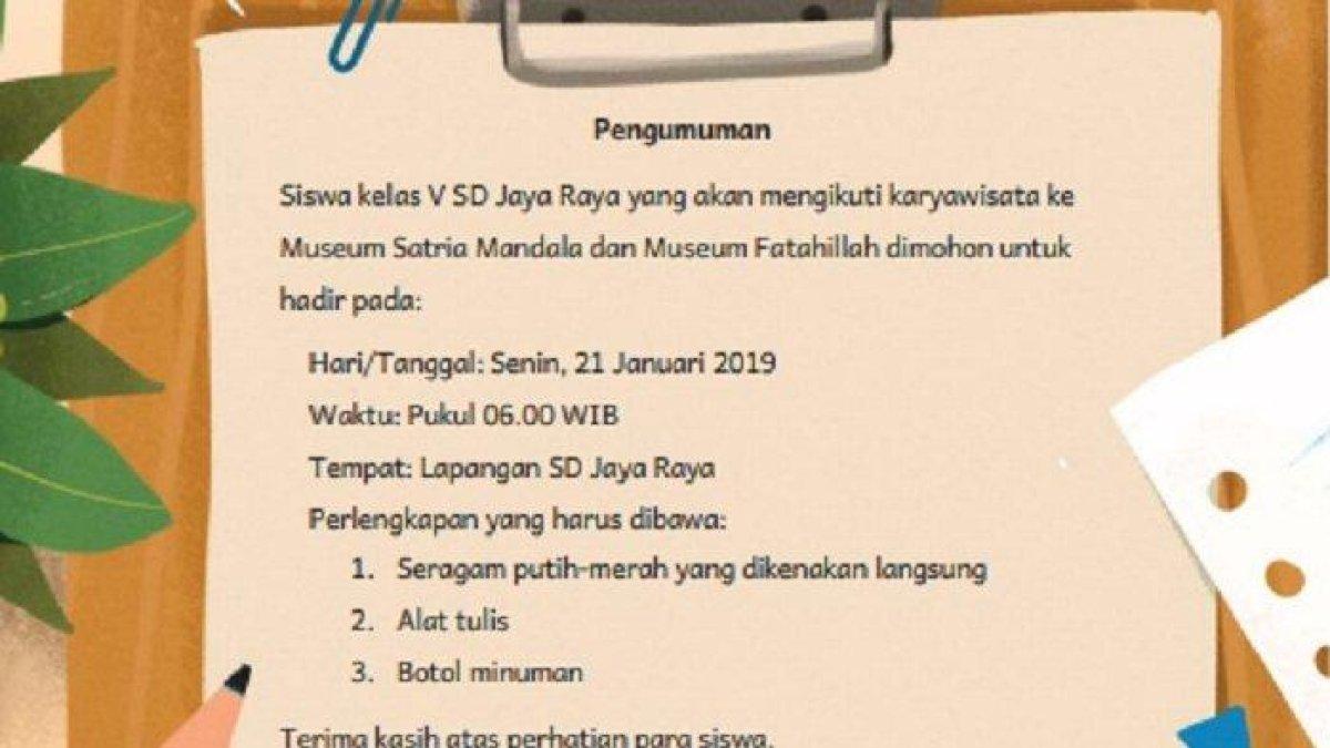 kunci jawaban SD materi kelas 5  Bahasa Indonesia Halaman 143.