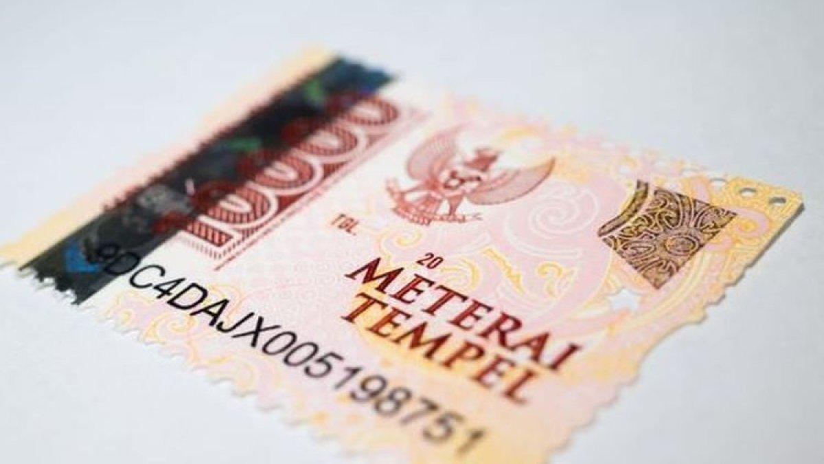 Ilustrasi meterai tempel. Pelamar CPNS 2024 diperbolehkan menggunakan meterai tempel.