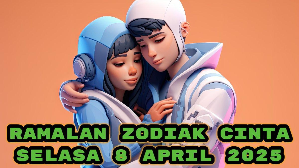 RAMALAN ZODIAK - Ilustrasi ramalan zodiak cinta hari ini, Selasa 8 April 2025.