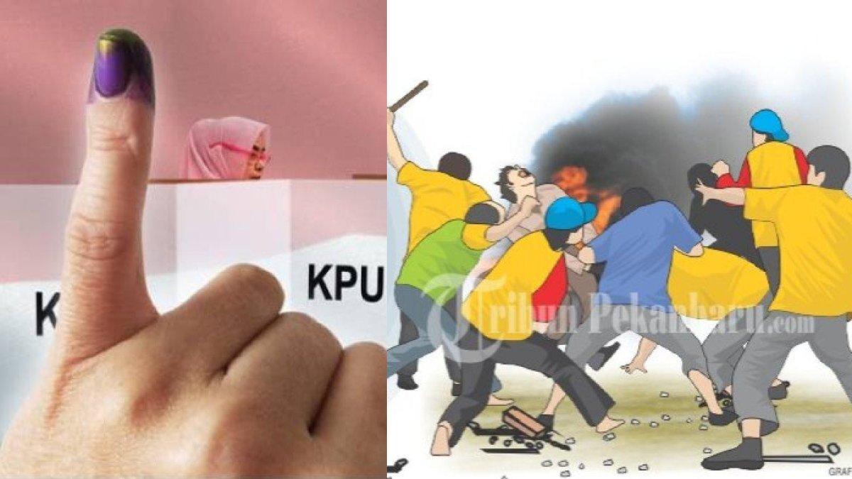Ilustrasi simpatisan ngamuk saat perhitungan suara Pemilu