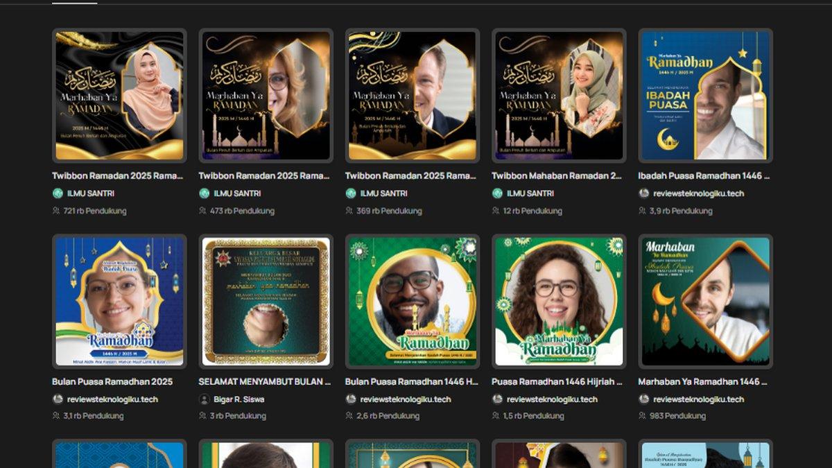 TWIBBON RAMADHAN - Ilustrasi twibbonize bertema Ramadhan 2025 diunduh dari twibbonize.com Minggu (23/2/2025). Bagikan ucapan selamat berpuasa Ramadhan 2025 ke orang terdekat.