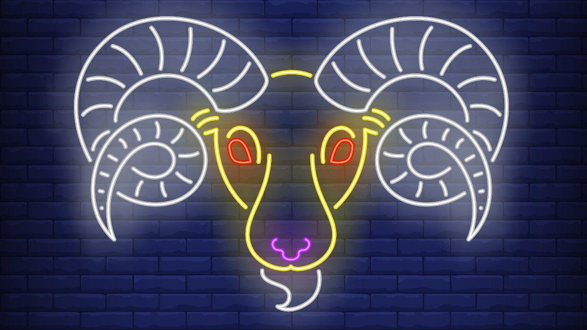 Ilustrasi zodiak Aries.