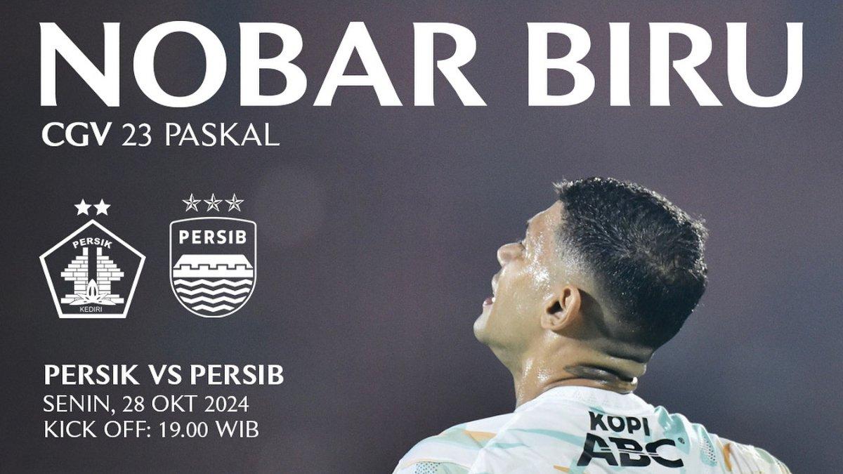 Info tempat nobar Persib Bandung vs Persik Liga 1 2024, Senin (28/10/2024).