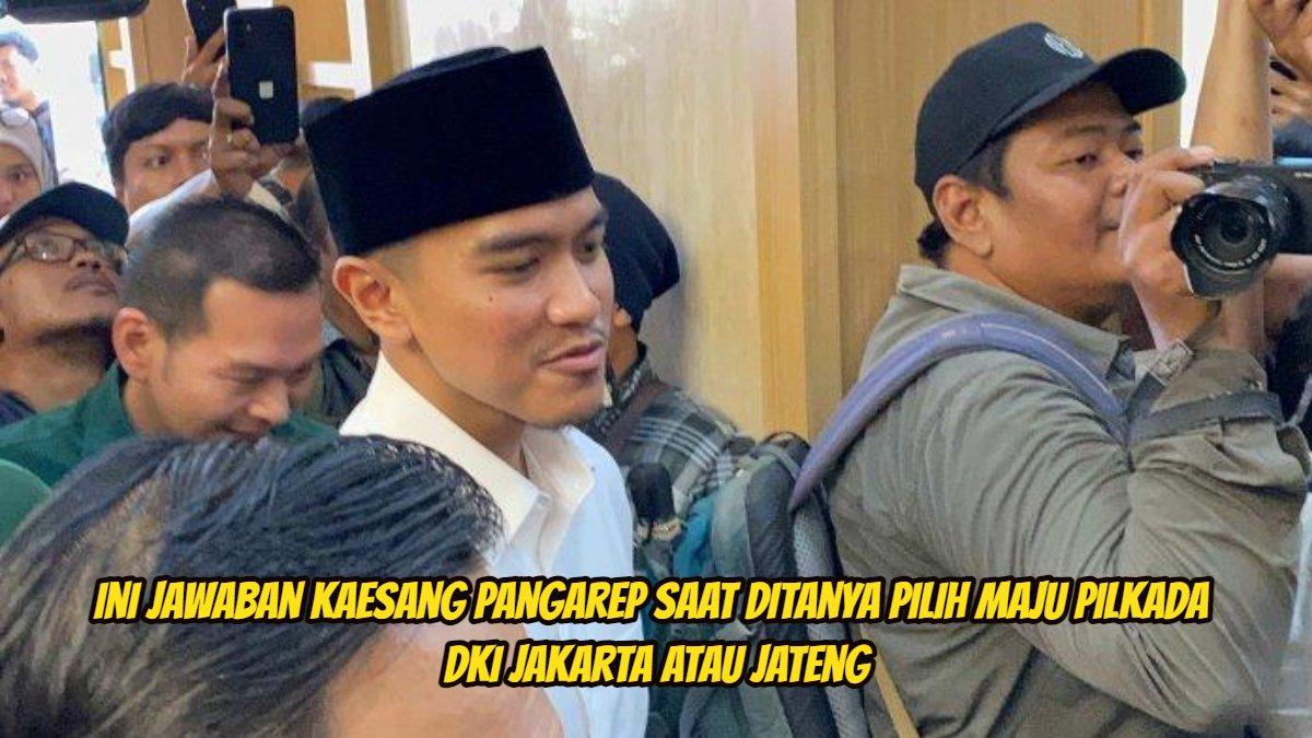 Ini jawaban Kaesang Pangarep saat ditanya pilih maju Pilkada DKI Jakarta atau Jateng