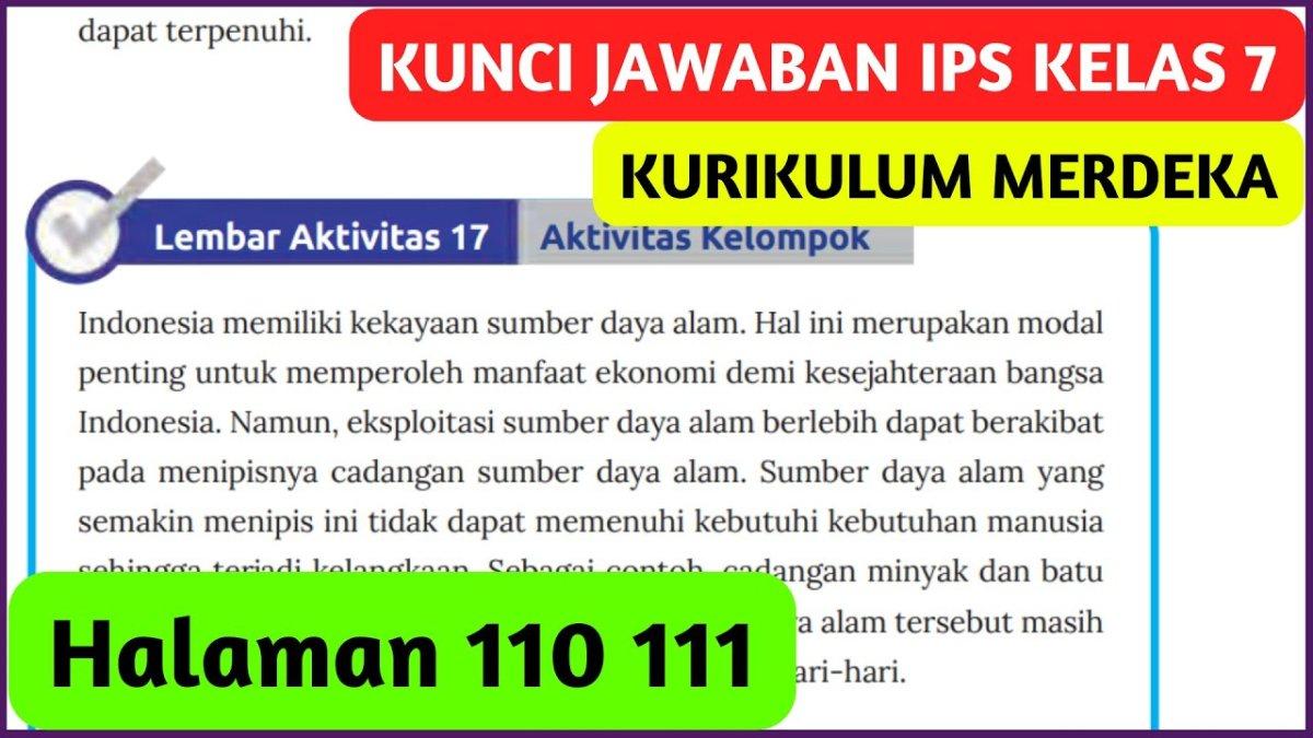 Soal & Kunci Jawaban IPS Kelas 7 SMP Halaman 110 111 Kurikulum Merdeka ...