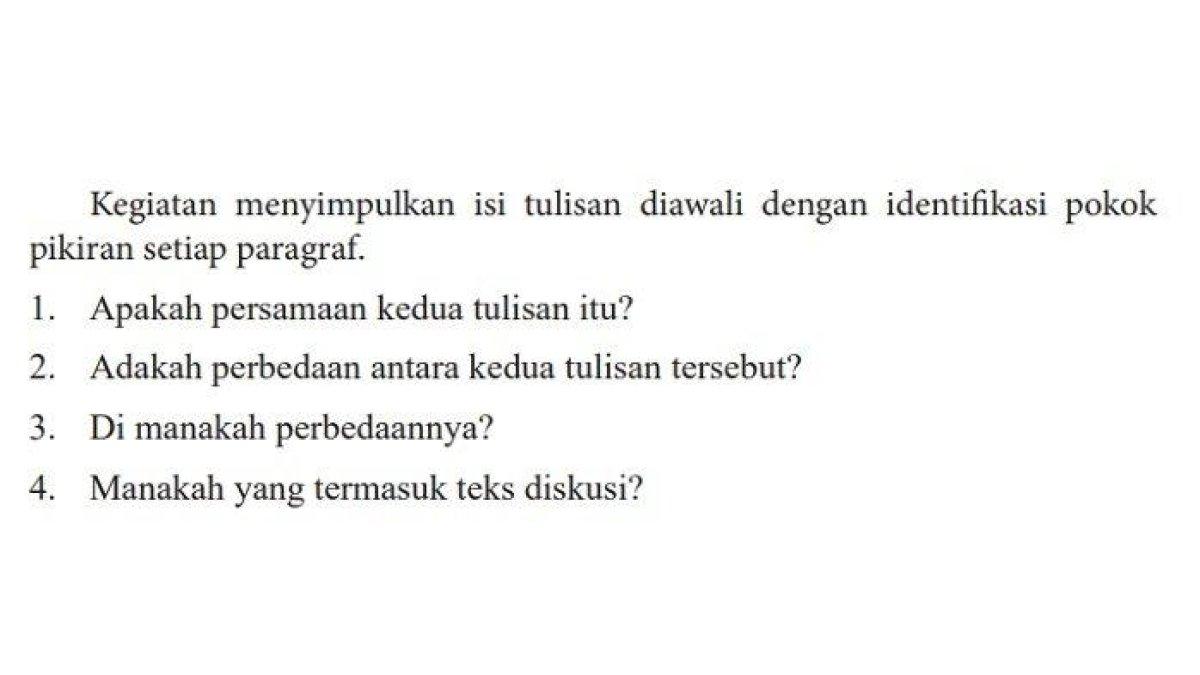Inilah Kunci Jawaban Bahasa Indonesia Kelas 9 SMP Halaman 121 Semester 2