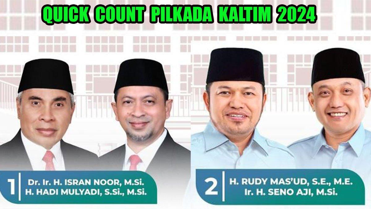 Inilah hasil quick count Pilkada Kaltim 2024, cek keunggulan antara Isran Noor - Hadi Mulyadi vs Rudy Mas'ud - Seno Aji.