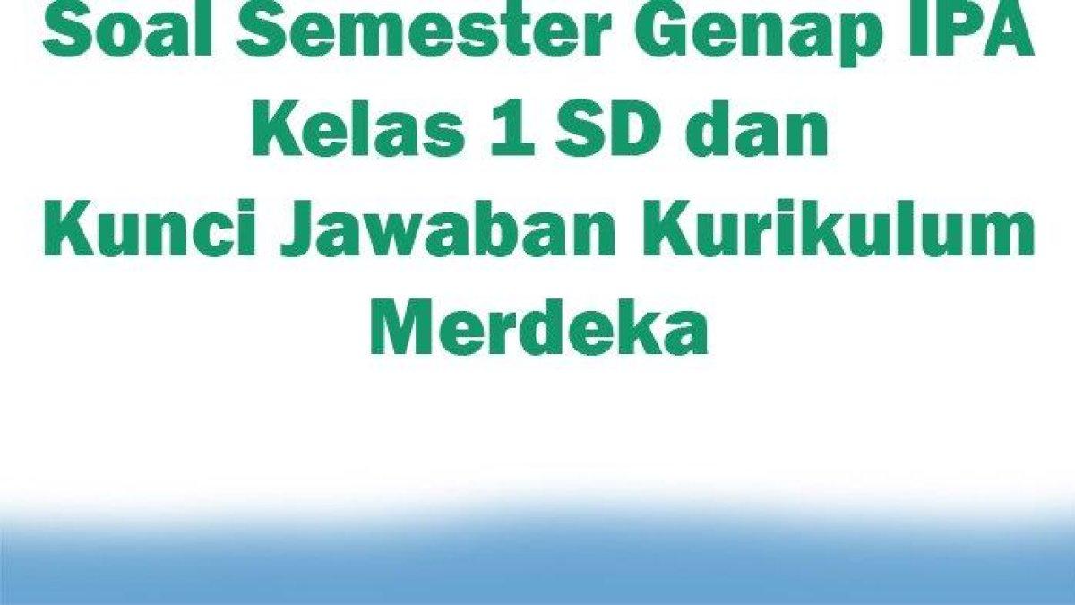 Inilah kumpulan soal IPA Kelas 1 SD