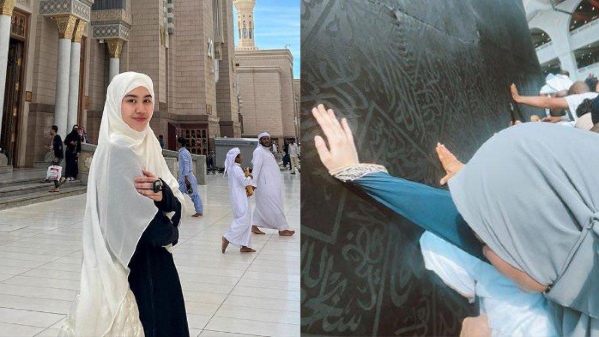 Inilah momen Aaliyah Massaid berhasil mencium Ka'bah