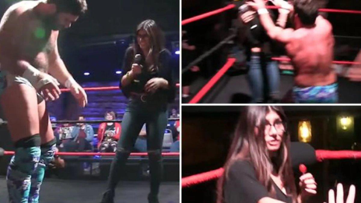 Inilah momen Mia Khalifa dibantai oleh pegulat profesional setelah menuding bahwa gulat adalah pertandingan settingan