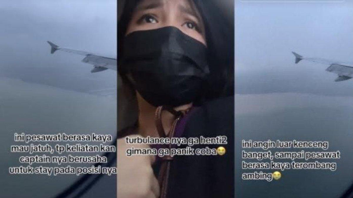 Inilah momen menegangkan pesawat rute Jakarta-Medan alami turbulensi hebat, penumpang panik dan pasrah