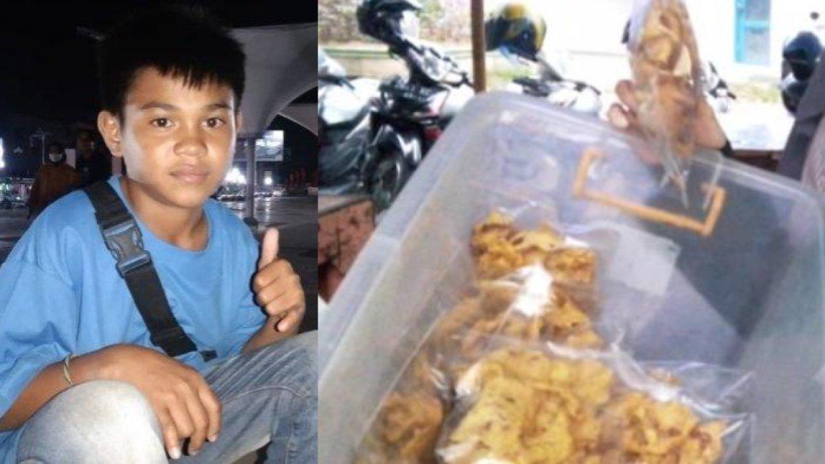 Inilah perjuangan hidup Aidil terpaksa berjualan peyek keliling, putus sekolah, ortu minggat, nenek meninggal