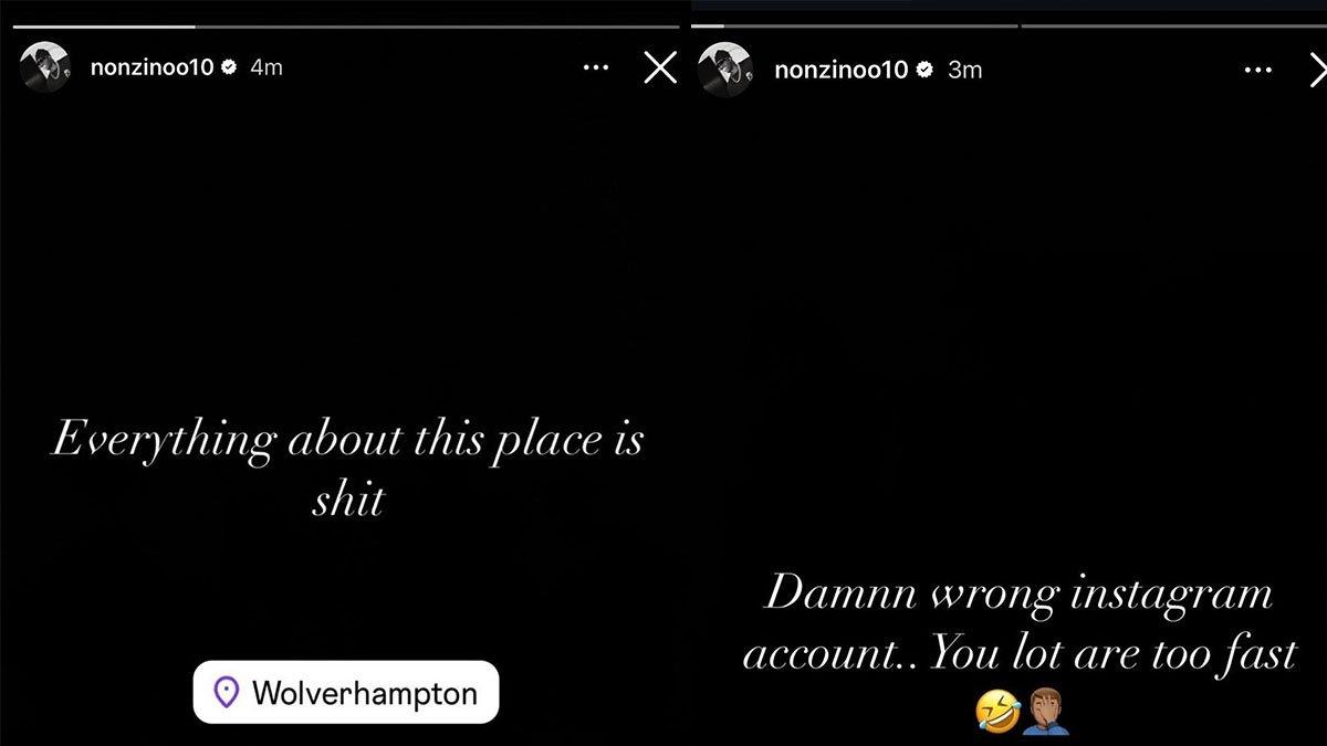 InstaStory Madueke menyindir Wolves