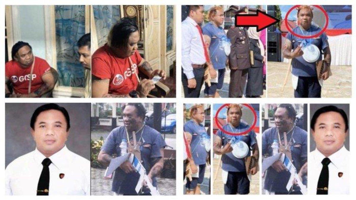 INTEL TERBAIK - Ipda Sukandi yang menyerupai ODGJ saat menerima penghargaan di HUT Bhayangkara Polres Sinjai, Selasa (1/7/2025). Di balik tampilannya, ia merupakan perwira intel yang meraih peringkat tiga cover job terbaik Pama kontra intelijen tingkat nasional.