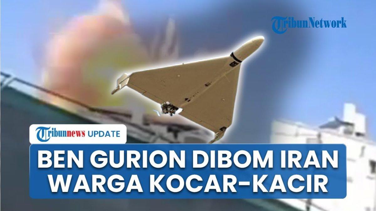 KONFLIK IRAN-ISRAEL - Capture YouTube Tribunnews menampilkan serangan Iran ke bandara di Israel. Iran langsung balas serangan AS dengan kirim rudal ke Israel