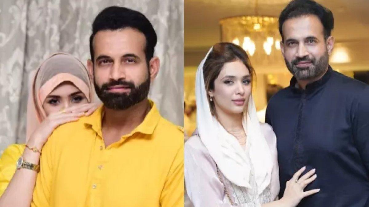Irfan Pathan dengan sang istri.