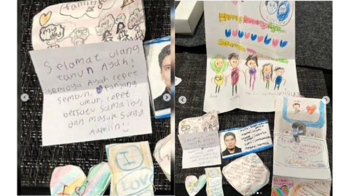 Isi surat dari anak-anak Desta untuk ulang tahunnya (1)