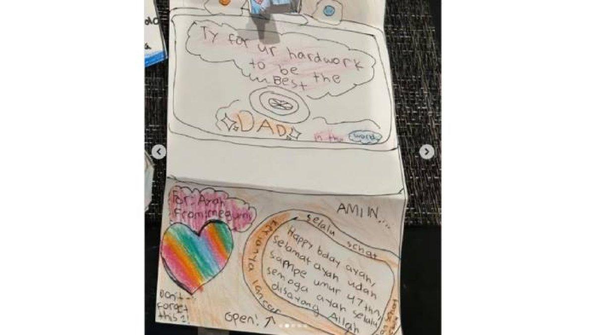 Isi surat dari anak-anak Desta untuk ulang tahunnya