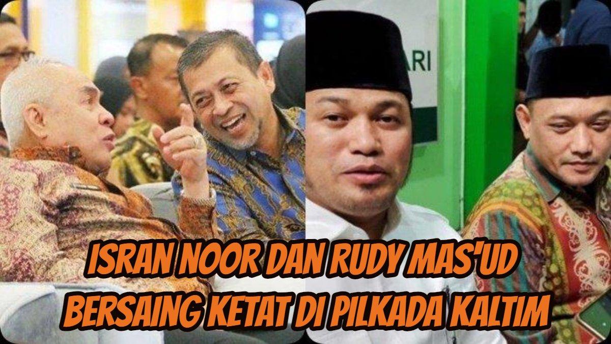 Dua bakal pasangan calon di Pilkada Kaltim 2024, Isran Noor-Hadi Mulyadi dan Rudy Mas'ud-Seno Aji.