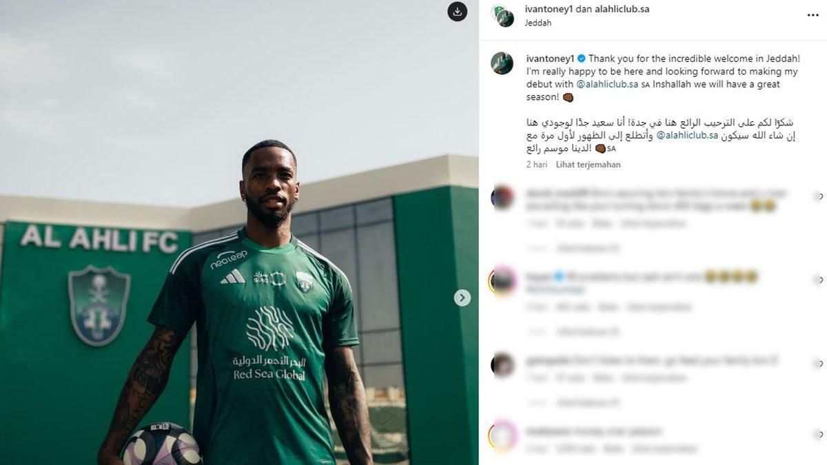 Ivan Toney diperkenalkan oleh Al Ahli