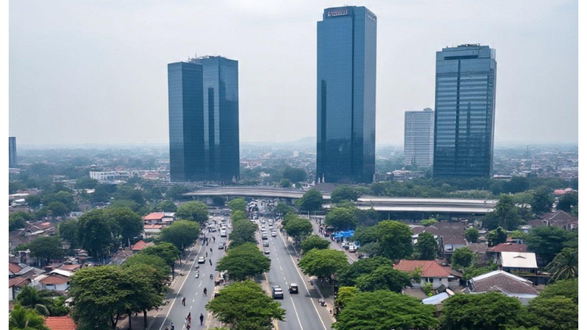 ilustrasi kota maju di indonesia.