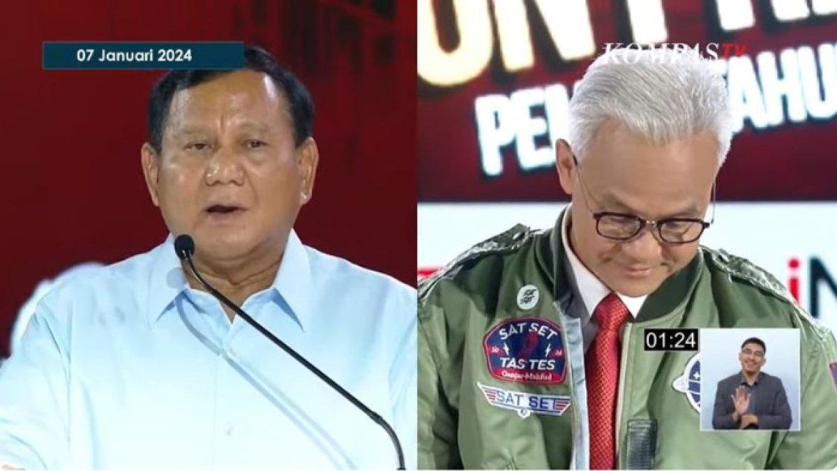 Jawab Prabowo saat Dicecar Pertanyaan Ganjar soal Data Pertahanan