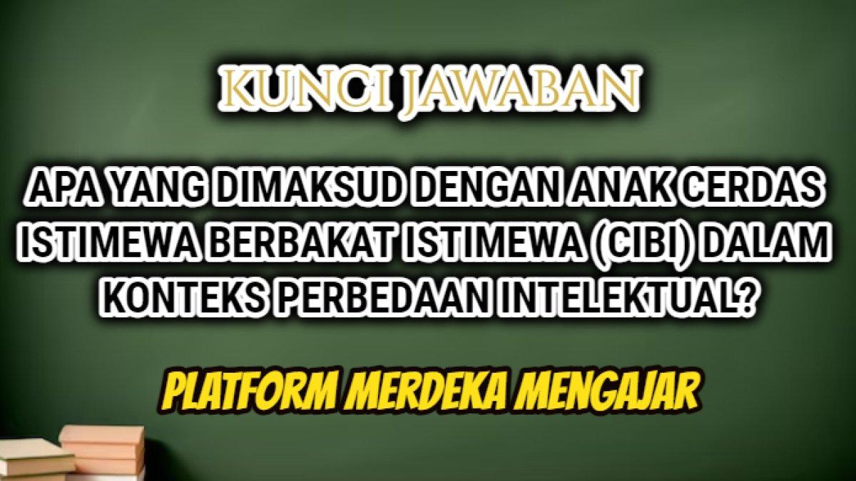 Jawaban 'Apa yang dimaksud dengan anak Cerdas Istimewa Berbakat Istimewa (CIBI) dalam konteks perbedaan intelektual?' Soal PMM.
