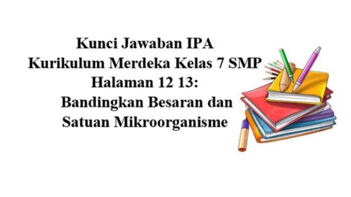 Jawaban dari soal IPA kelas 7 halaman 12-13 Kurikulum Merdeka yang di dalamnya terdapat soal 'Bandingkan besaran mikroorganisme!'