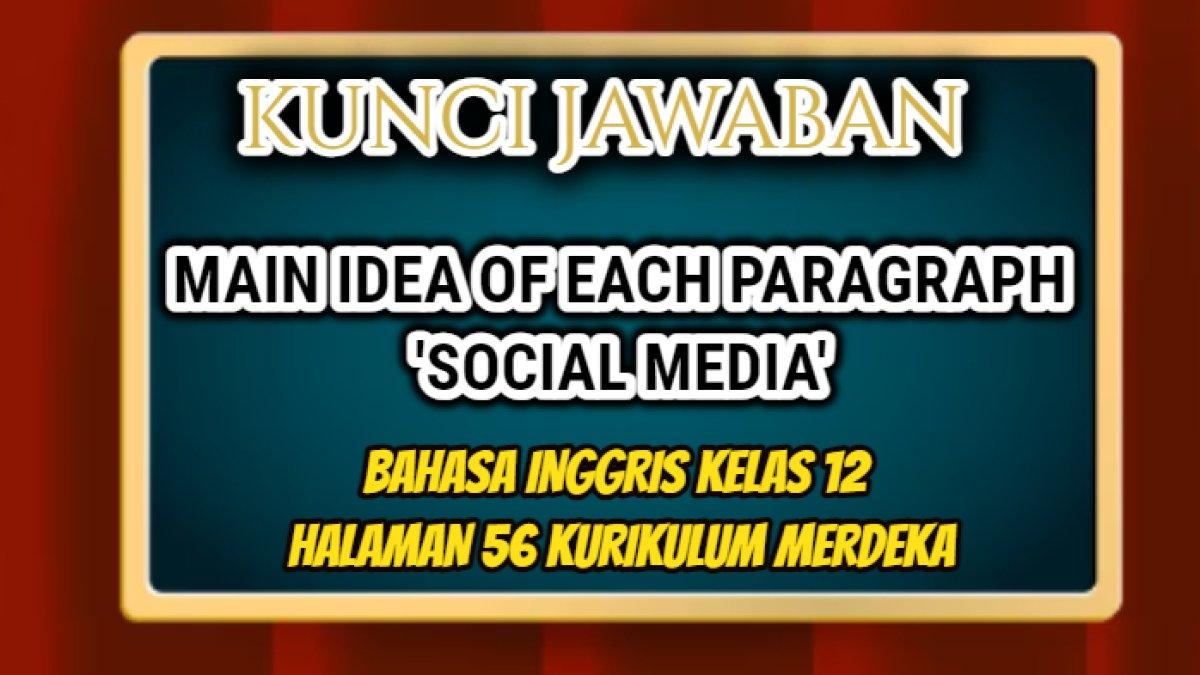 Jawaban soal Bahasa Inggris Kelas 12 halaman 56 Kurikulum Merdeka, Identify the main idea of each paragraph!