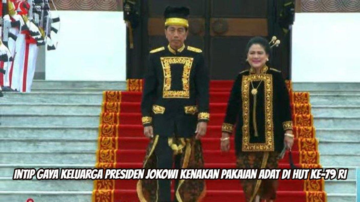 Jokowi dan Iriana Kompak Pakai Baju Adat Bangsawan Kutai, Kalimantan Timur 