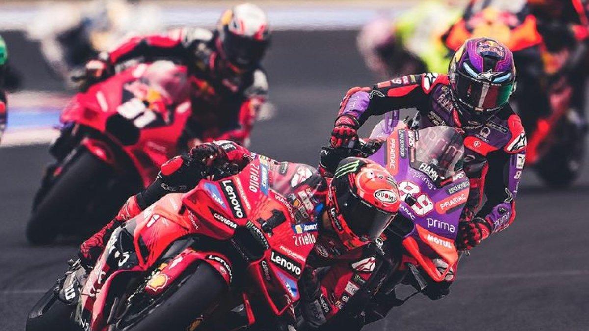 Jorge Martin saat berlaga pada MotoGP San Marino 2024.