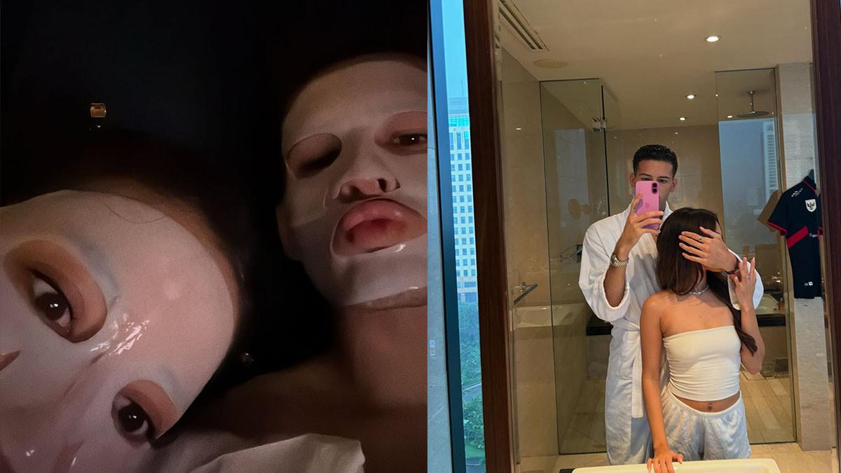 JENNIFER COPPEN ULTAH - Justin Hubner rayakan ulang tahun Jennifer Coppen di kamar hotel. Foto diambil dari akun Instagram resmi Justin Hubner.