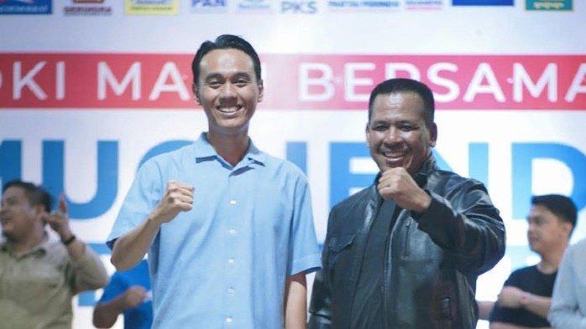 BUPATI OKUI - Komisi Pemilihan Umum Kabupaten Ogan Komering Ilir (KPU OKI) menetapkan Muchendi Mahzareki (kiri) dan Supriyanto sebagai Bupati dan Wakil Bupati periode 2025 - 2030. Muchendi Mahzareki merupakan pemenang Pilkada OKI 2024.