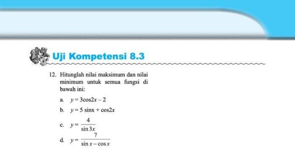 KUNCI JAWABAN Matematika SMA Kelas 10 Uji Kompetensi 8.3 Soal Nomor 12 Hal 79, Lengkap dengan Rumus