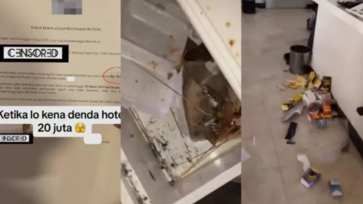Kamar hotel ditinggalkan tamu dalam kondisi menjijikkan, ibarat kapal pecah, kini tamu didenda Rp 20 juta