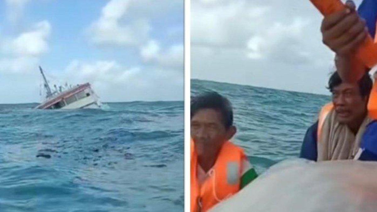 Kapalnya tenggelam, ABK terombang-ambing di rakit di tengah lautan, respon komandan bikin jengkel