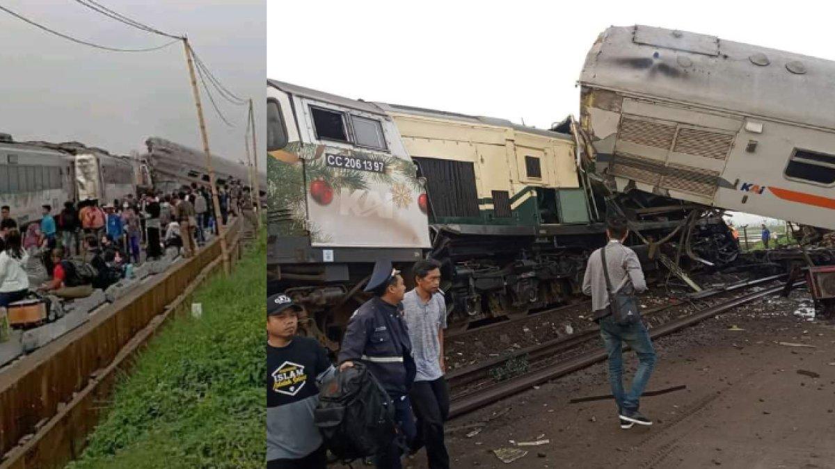 Kecelakaan dua kereta api di Bandung