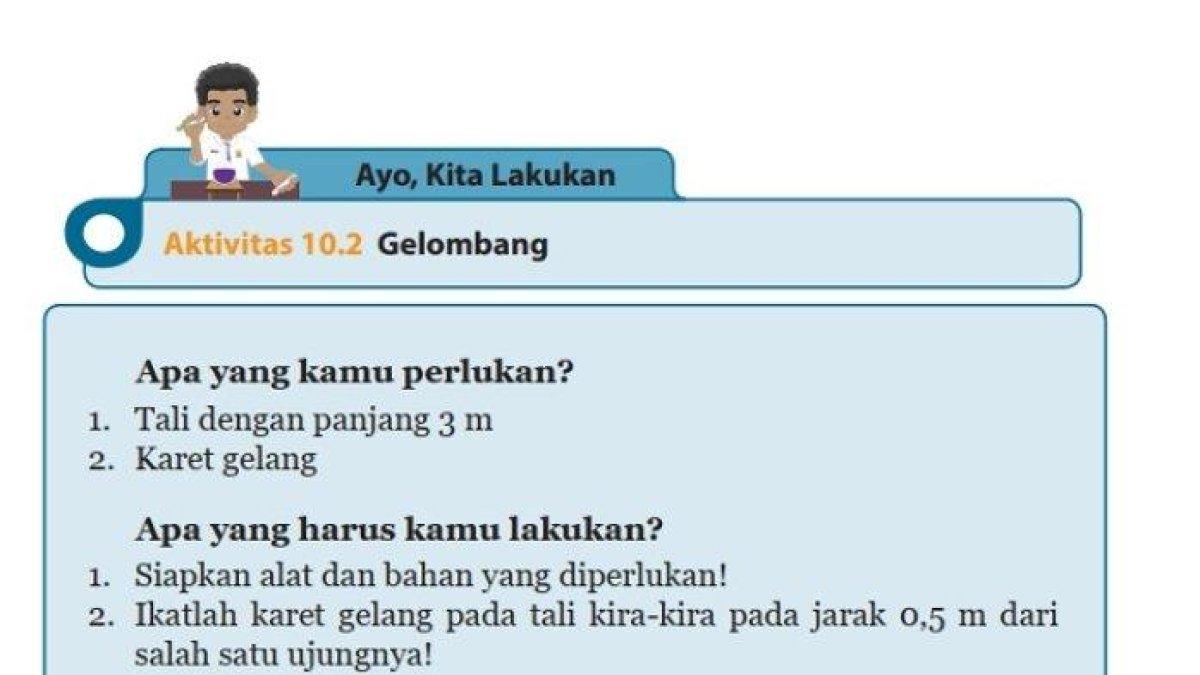 Kunci Jawaban IPA Kelas 8 Semester 2 Halaman 120, Aktivitas 10.2: Perambatan Getaran pada Medium