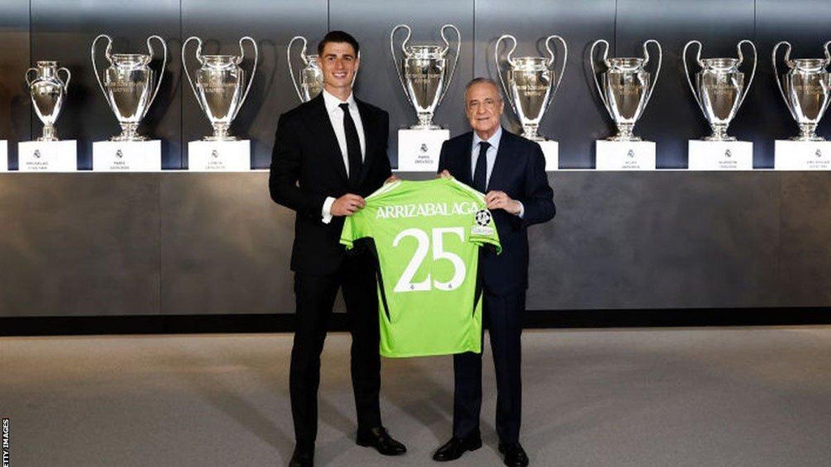 Kepa Arrizabalaga dan Florentino Perez di Real Madrid