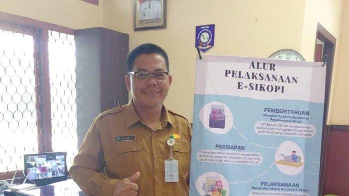 Kepala UPTB Samsat Bangka Selatan Aang Solihin.