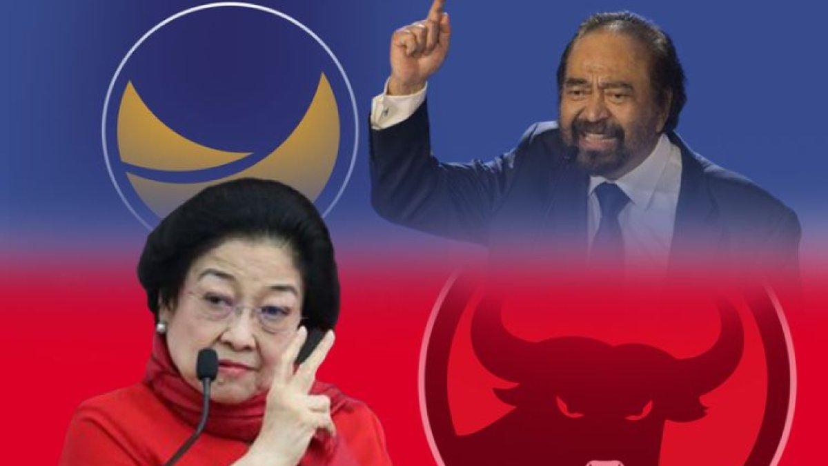 Ketua Umum Partai Nasdem Surya Paloh dan Ketua Umum PDI-P Megawati Soekarnoputri