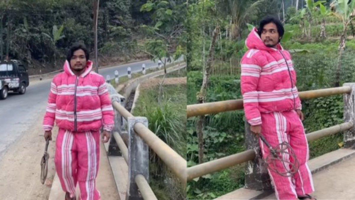 Khoirul Anam, atau Anam Chenel seorang seniman juga konten kreator yang sering membuat pakaian aneh-aneh dari motif tak lazim.