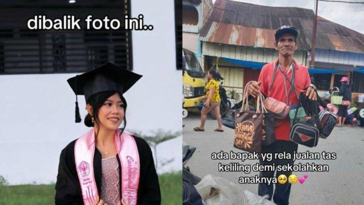 Kisah Cassandra, seorang anak penjual tas keliling berhasil lulus sarjana, perjuangan sang ayah buat terenyuh warganet