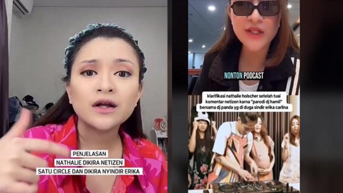 KLARIFIKASI NATHALIE HOLCHER - Klarifikasi Nathalie Holscher menegaskan bahwa kontennya dengan DJ Panda tak ada keterkaitan dengan pengakuan Erika Carlina yang sedang hamil.