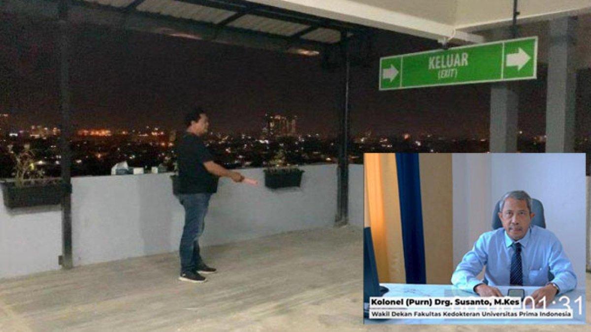 Kolonel (Purn) Drg. Susanto, M.Kes, Wakil Dekan Fakultas Kedokteran Universitas Prima Indonesia memberikan klarifikasi terkait kasus penemuan lima mayat di lingkungan kampus.